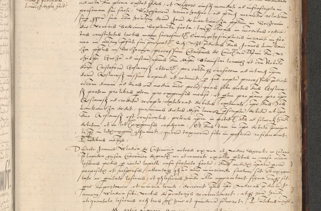 Zdjęcie nr 1043 dla obiektu archiwalnego: INRI. Acta actorum, obligacionum et sentenciarum tam interlocutoriarum quam diffinitivarum coram reverendo patre ac egregio viro domino Jacobo Erciss[o]wski decretorum doctorem, canonico et officiali generali Cracoviensi ad annum Domini 1528, indicionem primam, pontificatus sanctissimi in Christo patris et domini domini Clementis divina probidendcia pape seprtimi, annum quintum, per Stanislaum de Mordi legalem consistorii notarium omine felici inchoantur
