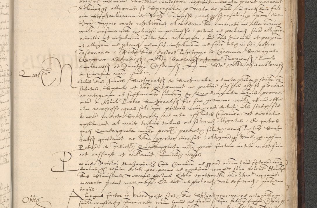 Zdjęcie nr 1037 dla obiektu archiwalnego: INRI. Acta actorum, obligacionum et sentenciarum tam interlocutoriarum quam diffinitivarum coram reverendo patre ac egregio viro domino Jacobo Erciss[o]wski decretorum doctorem, canonico et officiali generali Cracoviensi ad annum Domini 1528, indicionem primam, pontificatus sanctissimi in Christo patris et domini domini Clementis divina probidendcia pape seprtimi, annum quintum, per Stanislaum de Mordi legalem consistorii notarium omine felici inchoantur