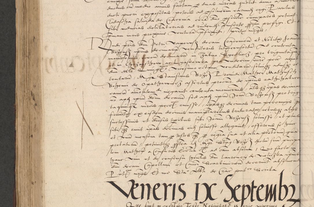 Zdjęcie nr 1032 dla obiektu archiwalnego: INRI. Acta actorum, obligacionum et sentenciarum tam interlocutoriarum quam diffinitivarum coram reverendo patre ac egregio viro domino Jacobo Erciss[o]wski decretorum doctorem, canonico et officiali generali Cracoviensi ad annum Domini 1528, indicionem primam, pontificatus sanctissimi in Christo patris et domini domini Clementis divina probidendcia pape seprtimi, annum quintum, per Stanislaum de Mordi legalem consistorii notarium omine felici inchoantur