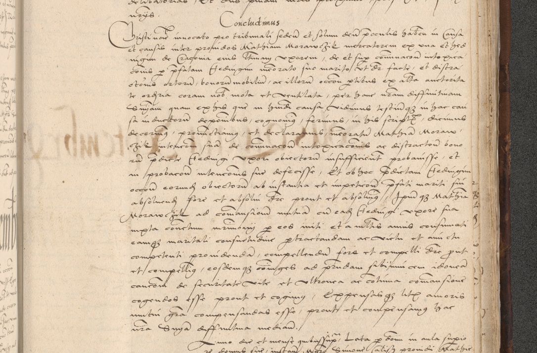 Zdjęcie nr 1027 dla obiektu archiwalnego: INRI. Acta actorum, obligacionum et sentenciarum tam interlocutoriarum quam diffinitivarum coram reverendo patre ac egregio viro domino Jacobo Erciss[o]wski decretorum doctorem, canonico et officiali generali Cracoviensi ad annum Domini 1528, indicionem primam, pontificatus sanctissimi in Christo patris et domini domini Clementis divina probidendcia pape seprtimi, annum quintum, per Stanislaum de Mordi legalem consistorii notarium omine felici inchoantur