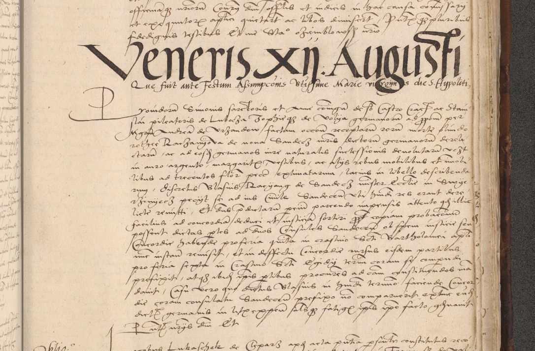 Zdjęcie nr 1015 dla obiektu archiwalnego: INRI. Acta actorum, obligacionum et sentenciarum tam interlocutoriarum quam diffinitivarum coram reverendo patre ac egregio viro domino Jacobo Erciss[o]wski decretorum doctorem, canonico et officiali generali Cracoviensi ad annum Domini 1528, indicionem primam, pontificatus sanctissimi in Christo patris et domini domini Clementis divina probidendcia pape seprtimi, annum quintum, per Stanislaum de Mordi legalem consistorii notarium omine felici inchoantur
