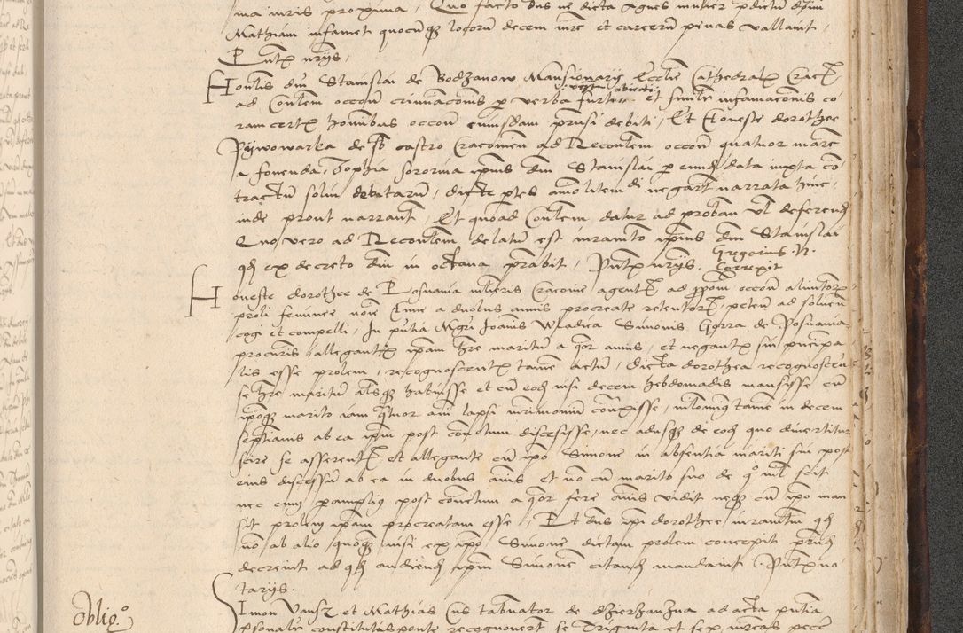 Zdjęcie nr 1005 dla obiektu archiwalnego: INRI. Acta actorum, obligacionum et sentenciarum tam interlocutoriarum quam diffinitivarum coram reverendo patre ac egregio viro domino Jacobo Erciss[o]wski decretorum doctorem, canonico et officiali generali Cracoviensi ad annum Domini 1528, indicionem primam, pontificatus sanctissimi in Christo patris et domini domini Clementis divina probidendcia pape seprtimi, annum quintum, per Stanislaum de Mordi legalem consistorii notarium omine felici inchoantur
