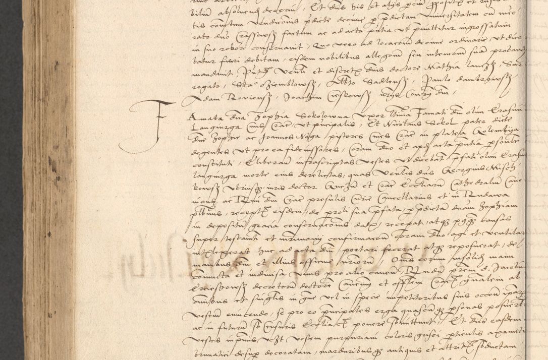 Zdjęcie nr 1002 dla obiektu archiwalnego: INRI. Acta actorum, obligacionum et sentenciarum tam interlocutoriarum quam diffinitivarum coram reverendo patre ac egregio viro domino Jacobo Erciss[o]wski decretorum doctorem, canonico et officiali generali Cracoviensi ad annum Domini 1528, indicionem primam, pontificatus sanctissimi in Christo patris et domini domini Clementis divina probidendcia pape seprtimi, annum quintum, per Stanislaum de Mordi legalem consistorii notarium omine felici inchoantur