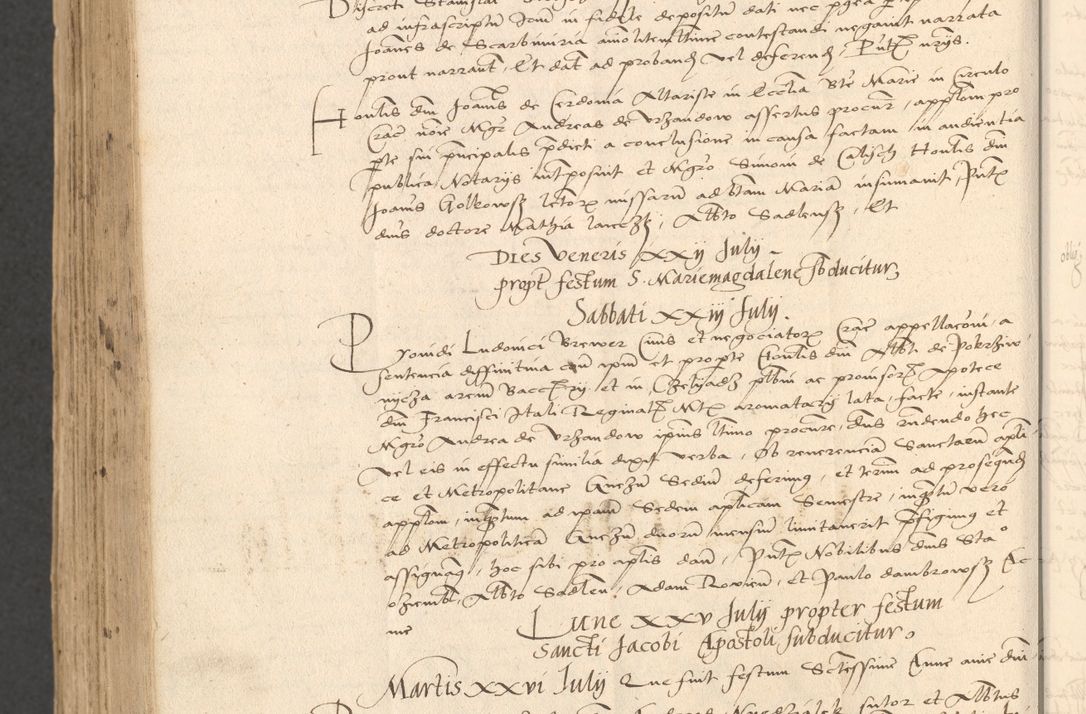 Zdjęcie nr 1000 dla obiektu archiwalnego: INRI. Acta actorum, obligacionum et sentenciarum tam interlocutoriarum quam diffinitivarum coram reverendo patre ac egregio viro domino Jacobo Erciss[o]wski decretorum doctorem, canonico et officiali generali Cracoviensi ad annum Domini 1528, indicionem primam, pontificatus sanctissimi in Christo patris et domini domini Clementis divina probidendcia pape seprtimi, annum quintum, per Stanislaum de Mordi legalem consistorii notarium omine felici inchoantur