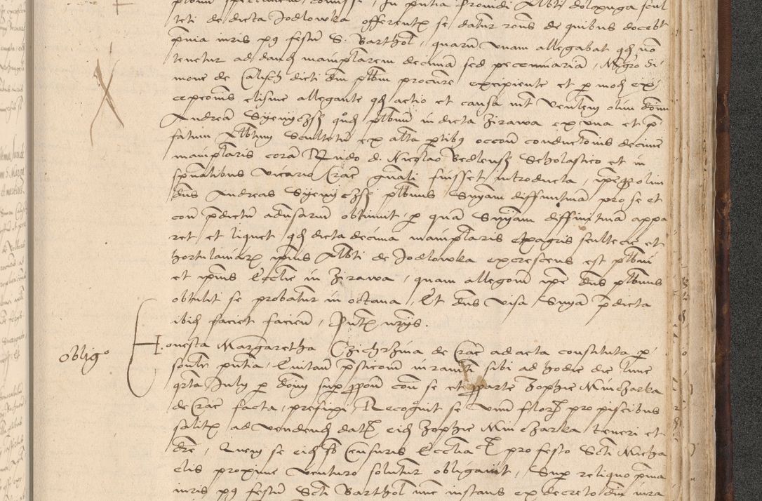 Zdjęcie nr 993 dla obiektu archiwalnego: INRI. Acta actorum, obligacionum et sentenciarum tam interlocutoriarum quam diffinitivarum coram reverendo patre ac egregio viro domino Jacobo Erciss[o]wski decretorum doctorem, canonico et officiali generali Cracoviensi ad annum Domini 1528, indicionem primam, pontificatus sanctissimi in Christo patris et domini domini Clementis divina probidendcia pape seprtimi, annum quintum, per Stanislaum de Mordi legalem consistorii notarium omine felici inchoantur