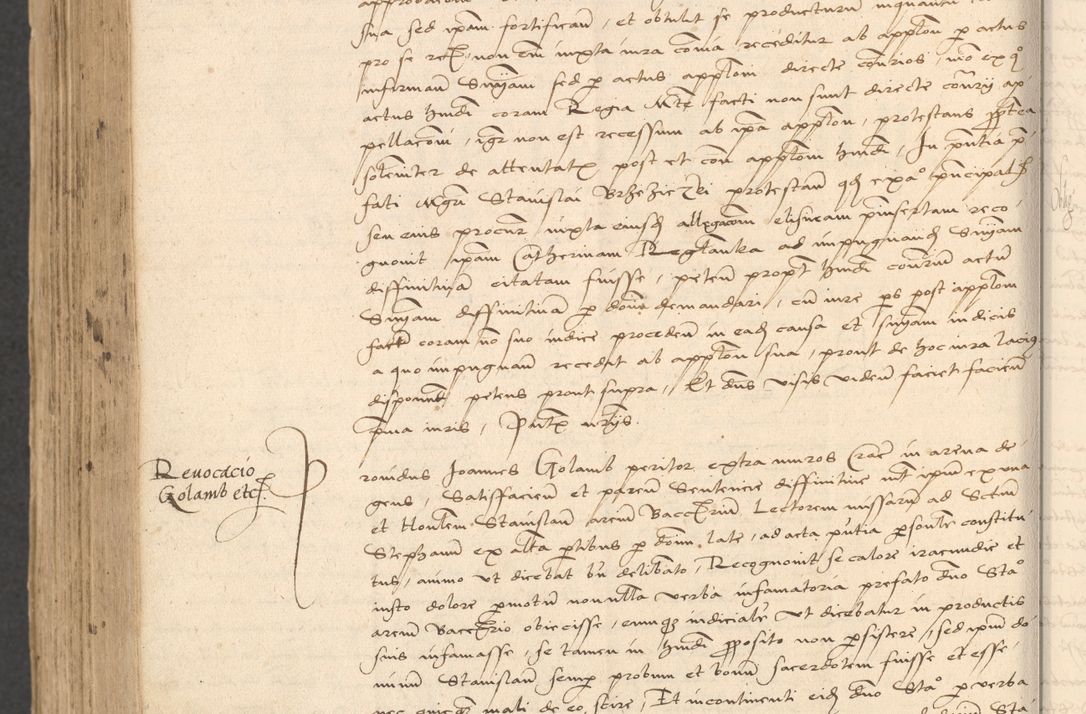 Zdjęcie nr 990 dla obiektu archiwalnego: INRI. Acta actorum, obligacionum et sentenciarum tam interlocutoriarum quam diffinitivarum coram reverendo patre ac egregio viro domino Jacobo Erciss[o]wski decretorum doctorem, canonico et officiali generali Cracoviensi ad annum Domini 1528, indicionem primam, pontificatus sanctissimi in Christo patris et domini domini Clementis divina probidendcia pape seprtimi, annum quintum, per Stanislaum de Mordi legalem consistorii notarium omine felici inchoantur