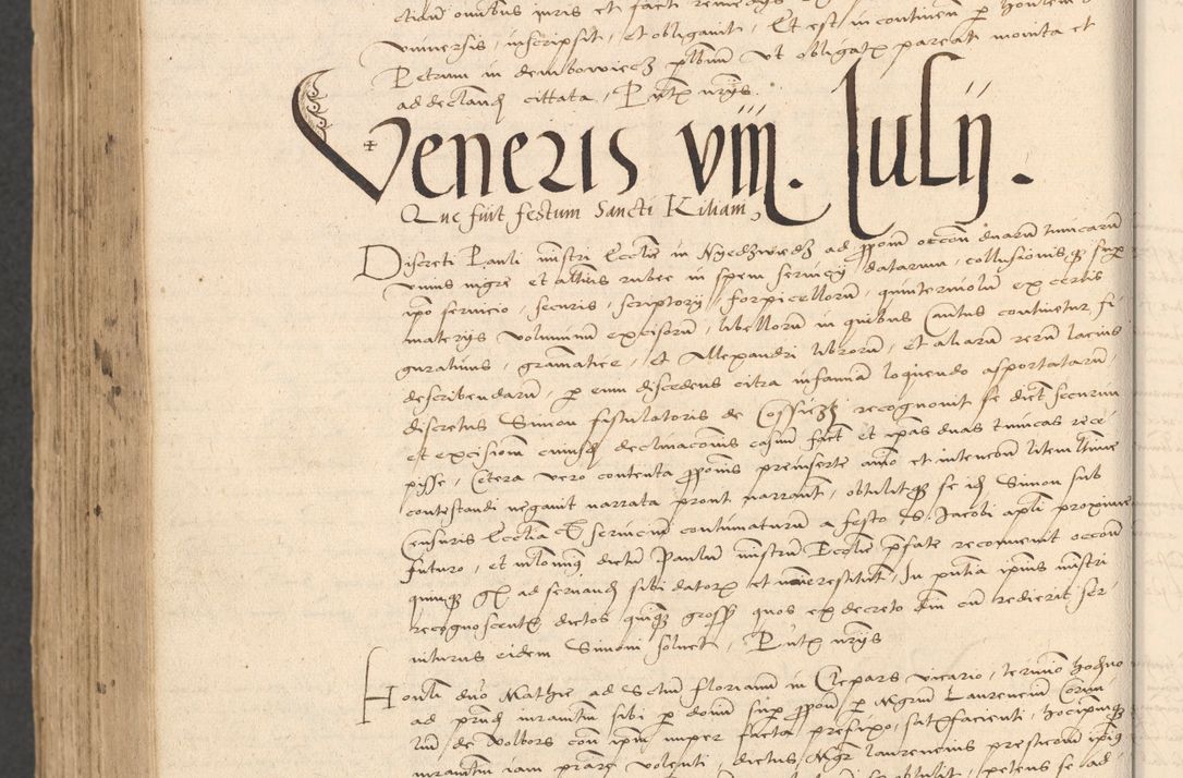 Zdjęcie nr 988 dla obiektu archiwalnego: INRI. Acta actorum, obligacionum et sentenciarum tam interlocutoriarum quam diffinitivarum coram reverendo patre ac egregio viro domino Jacobo Erciss[o]wski decretorum doctorem, canonico et officiali generali Cracoviensi ad annum Domini 1528, indicionem primam, pontificatus sanctissimi in Christo patris et domini domini Clementis divina probidendcia pape seprtimi, annum quintum, per Stanislaum de Mordi legalem consistorii notarium omine felici inchoantur