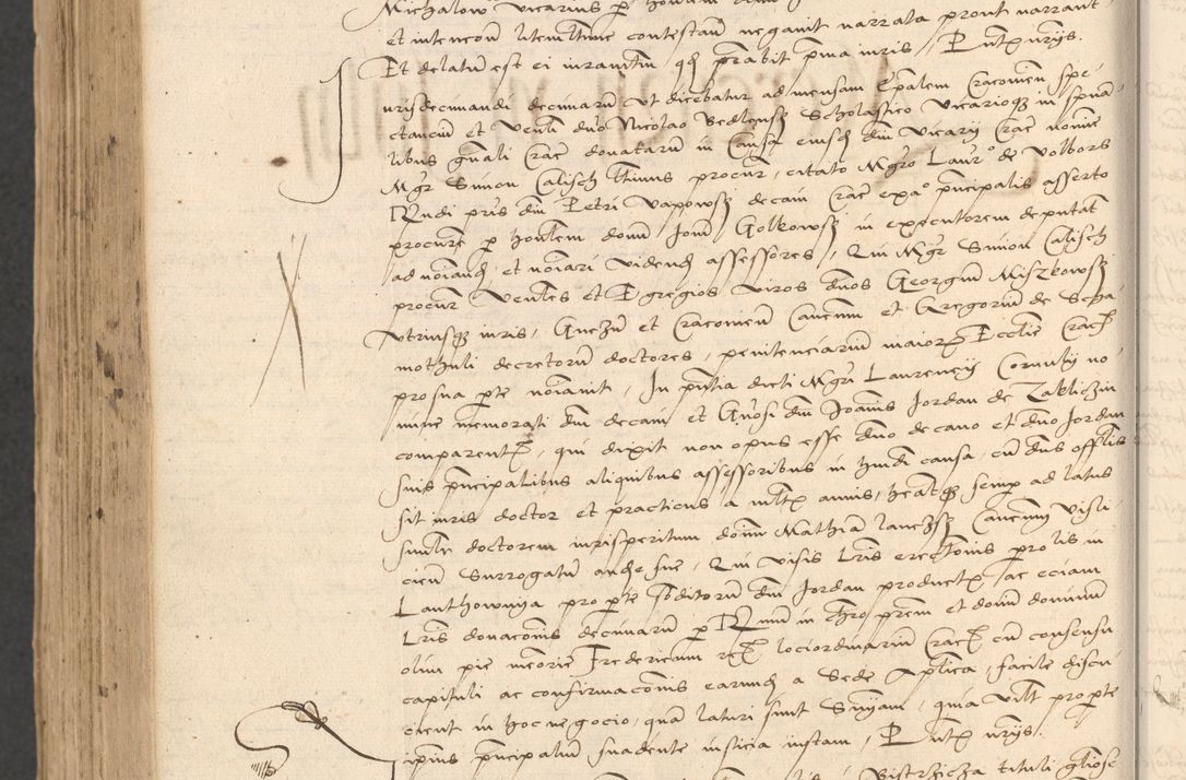 Zdjęcie nr 986 dla obiektu archiwalnego: INRI. Acta actorum, obligacionum et sentenciarum tam interlocutoriarum quam diffinitivarum coram reverendo patre ac egregio viro domino Jacobo Erciss[o]wski decretorum doctorem, canonico et officiali generali Cracoviensi ad annum Domini 1528, indicionem primam, pontificatus sanctissimi in Christo patris et domini domini Clementis divina probidendcia pape seprtimi, annum quintum, per Stanislaum de Mordi legalem consistorii notarium omine felici inchoantur