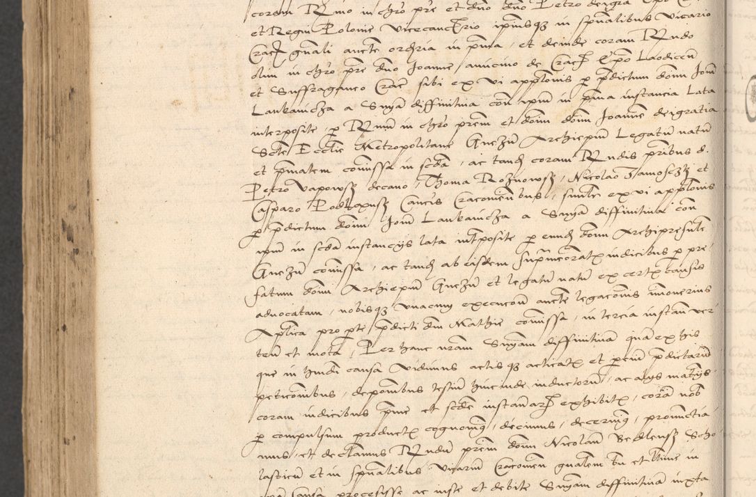 Zdjęcie nr 984 dla obiektu archiwalnego: INRI. Acta actorum, obligacionum et sentenciarum tam interlocutoriarum quam diffinitivarum coram reverendo patre ac egregio viro domino Jacobo Erciss[o]wski decretorum doctorem, canonico et officiali generali Cracoviensi ad annum Domini 1528, indicionem primam, pontificatus sanctissimi in Christo patris et domini domini Clementis divina probidendcia pape seprtimi, annum quintum, per Stanislaum de Mordi legalem consistorii notarium omine felici inchoantur
