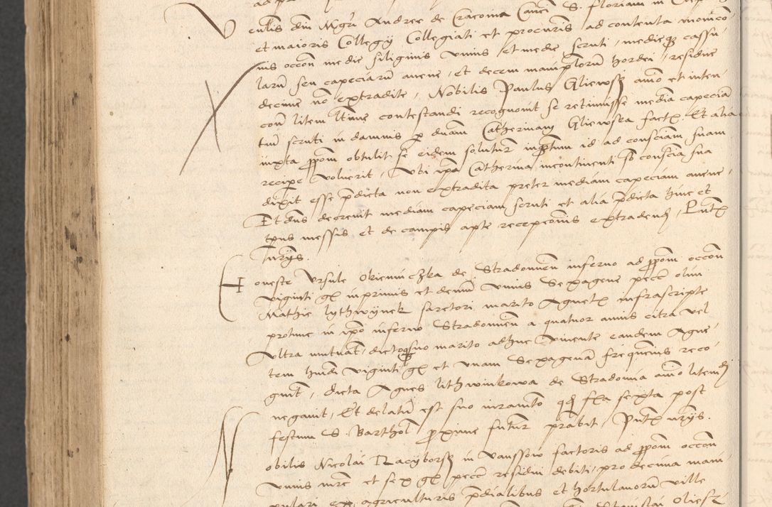 Zdjęcie nr 978 dla obiektu archiwalnego: INRI. Acta actorum, obligacionum et sentenciarum tam interlocutoriarum quam diffinitivarum coram reverendo patre ac egregio viro domino Jacobo Erciss[o]wski decretorum doctorem, canonico et officiali generali Cracoviensi ad annum Domini 1528, indicionem primam, pontificatus sanctissimi in Christo patris et domini domini Clementis divina probidendcia pape seprtimi, annum quintum, per Stanislaum de Mordi legalem consistorii notarium omine felici inchoantur