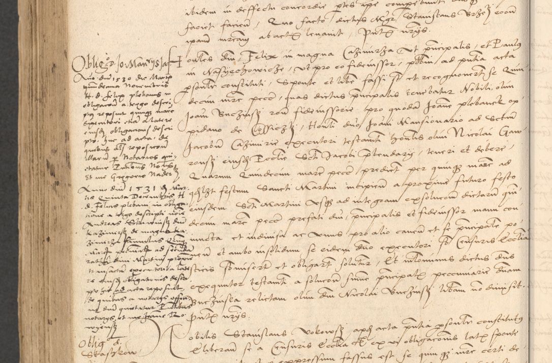Zdjęcie nr 976 dla obiektu archiwalnego: INRI. Acta actorum, obligacionum et sentenciarum tam interlocutoriarum quam diffinitivarum coram reverendo patre ac egregio viro domino Jacobo Erciss[o]wski decretorum doctorem, canonico et officiali generali Cracoviensi ad annum Domini 1528, indicionem primam, pontificatus sanctissimi in Christo patris et domini domini Clementis divina probidendcia pape seprtimi, annum quintum, per Stanislaum de Mordi legalem consistorii notarium omine felici inchoantur