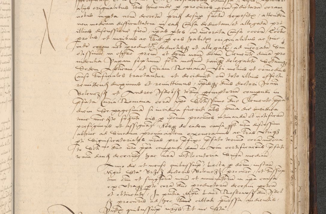 Zdjęcie nr 973 dla obiektu archiwalnego: INRI. Acta actorum, obligacionum et sentenciarum tam interlocutoriarum quam diffinitivarum coram reverendo patre ac egregio viro domino Jacobo Erciss[o]wski decretorum doctorem, canonico et officiali generali Cracoviensi ad annum Domini 1528, indicionem primam, pontificatus sanctissimi in Christo patris et domini domini Clementis divina probidendcia pape seprtimi, annum quintum, per Stanislaum de Mordi legalem consistorii notarium omine felici inchoantur