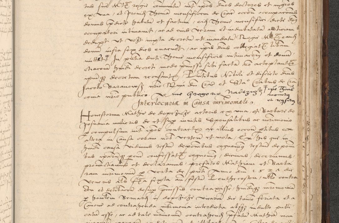 Zdjęcie nr 971 dla obiektu archiwalnego: INRI. Acta actorum, obligacionum et sentenciarum tam interlocutoriarum quam diffinitivarum coram reverendo patre ac egregio viro domino Jacobo Erciss[o]wski decretorum doctorem, canonico et officiali generali Cracoviensi ad annum Domini 1528, indicionem primam, pontificatus sanctissimi in Christo patris et domini domini Clementis divina probidendcia pape seprtimi, annum quintum, per Stanislaum de Mordi legalem consistorii notarium omine felici inchoantur