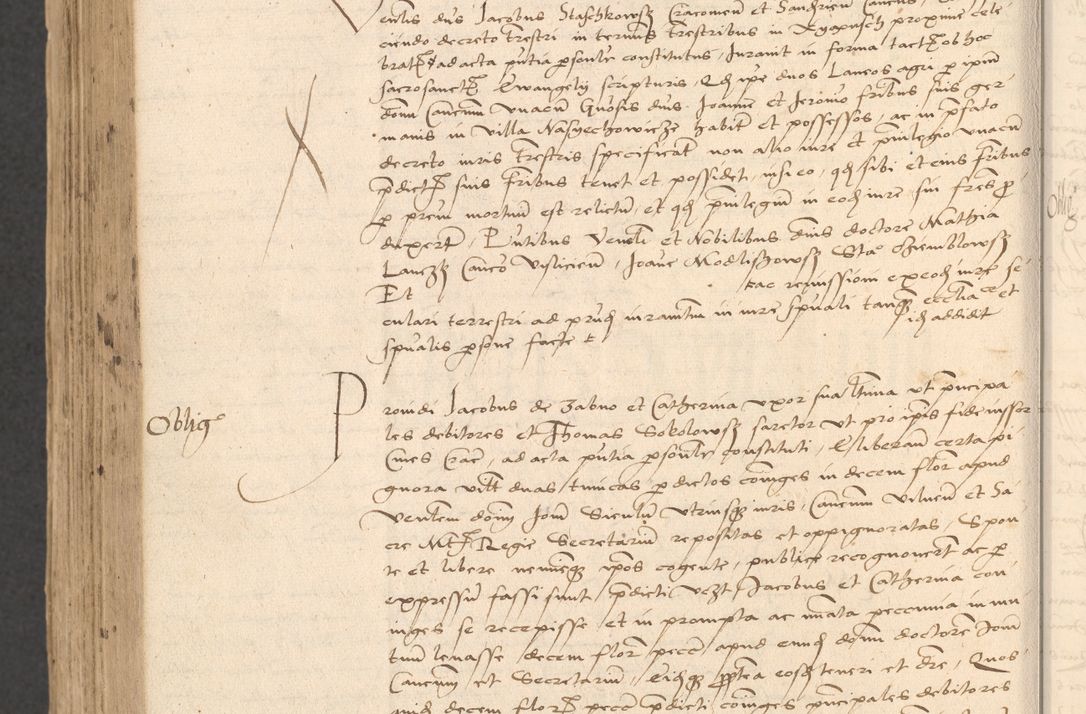Zdjęcie nr 966 dla obiektu archiwalnego: INRI. Acta actorum, obligacionum et sentenciarum tam interlocutoriarum quam diffinitivarum coram reverendo patre ac egregio viro domino Jacobo Erciss[o]wski decretorum doctorem, canonico et officiali generali Cracoviensi ad annum Domini 1528, indicionem primam, pontificatus sanctissimi in Christo patris et domini domini Clementis divina probidendcia pape seprtimi, annum quintum, per Stanislaum de Mordi legalem consistorii notarium omine felici inchoantur