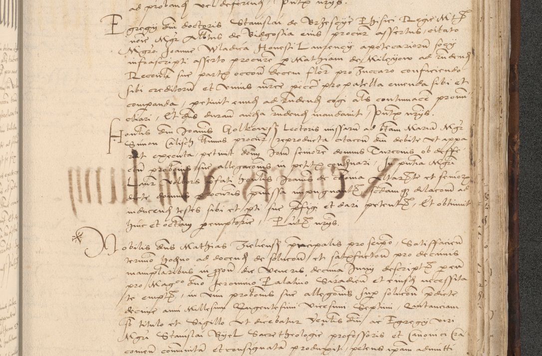 Zdjęcie nr 963 dla obiektu archiwalnego: INRI. Acta actorum, obligacionum et sentenciarum tam interlocutoriarum quam diffinitivarum coram reverendo patre ac egregio viro domino Jacobo Erciss[o]wski decretorum doctorem, canonico et officiali generali Cracoviensi ad annum Domini 1528, indicionem primam, pontificatus sanctissimi in Christo patris et domini domini Clementis divina probidendcia pape seprtimi, annum quintum, per Stanislaum de Mordi legalem consistorii notarium omine felici inchoantur