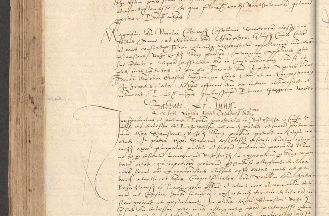 Zdjęcie nr 958 dla obiektu archiwalnego: INRI. Acta actorum, obligacionum et sentenciarum tam interlocutoriarum quam diffinitivarum coram reverendo patre ac egregio viro domino Jacobo Erciss[o]wski decretorum doctorem, canonico et officiali generali Cracoviensi ad annum Domini 1528, indicionem primam, pontificatus sanctissimi in Christo patris et domini domini Clementis divina probidendcia pape seprtimi, annum quintum, per Stanislaum de Mordi legalem consistorii notarium omine felici inchoantur