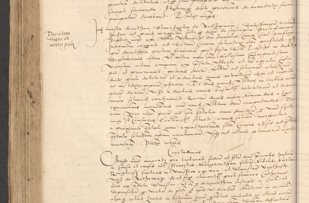 Zdjęcie nr 956 dla obiektu archiwalnego: INRI. Acta actorum, obligacionum et sentenciarum tam interlocutoriarum quam diffinitivarum coram reverendo patre ac egregio viro domino Jacobo Erciss[o]wski decretorum doctorem, canonico et officiali generali Cracoviensi ad annum Domini 1528, indicionem primam, pontificatus sanctissimi in Christo patris et domini domini Clementis divina probidendcia pape seprtimi, annum quintum, per Stanislaum de Mordi legalem consistorii notarium omine felici inchoantur