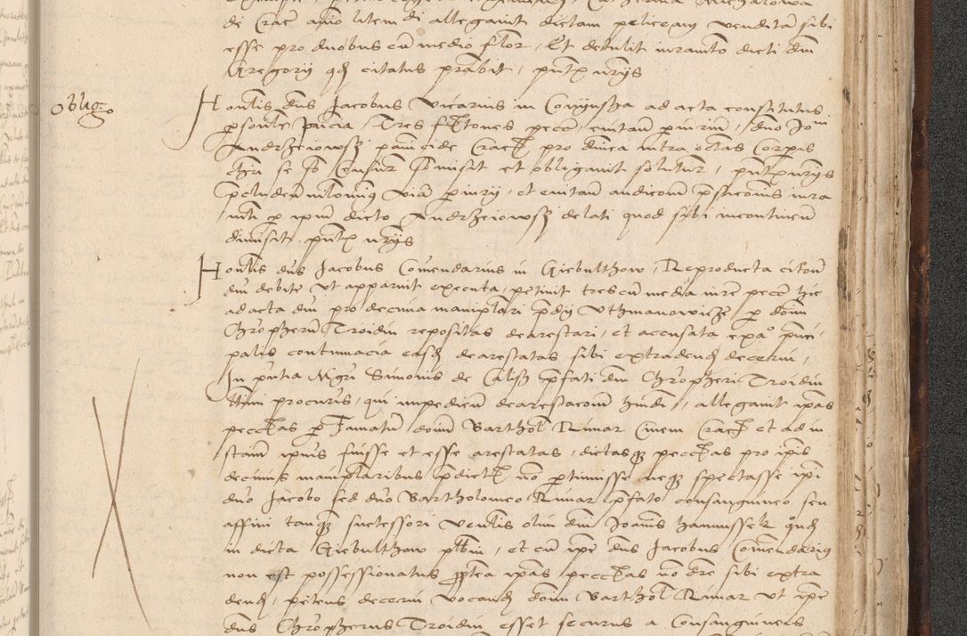 Zdjęcie nr 955 dla obiektu archiwalnego: INRI. Acta actorum, obligacionum et sentenciarum tam interlocutoriarum quam diffinitivarum coram reverendo patre ac egregio viro domino Jacobo Erciss[o]wski decretorum doctorem, canonico et officiali generali Cracoviensi ad annum Domini 1528, indicionem primam, pontificatus sanctissimi in Christo patris et domini domini Clementis divina probidendcia pape seprtimi, annum quintum, per Stanislaum de Mordi legalem consistorii notarium omine felici inchoantur