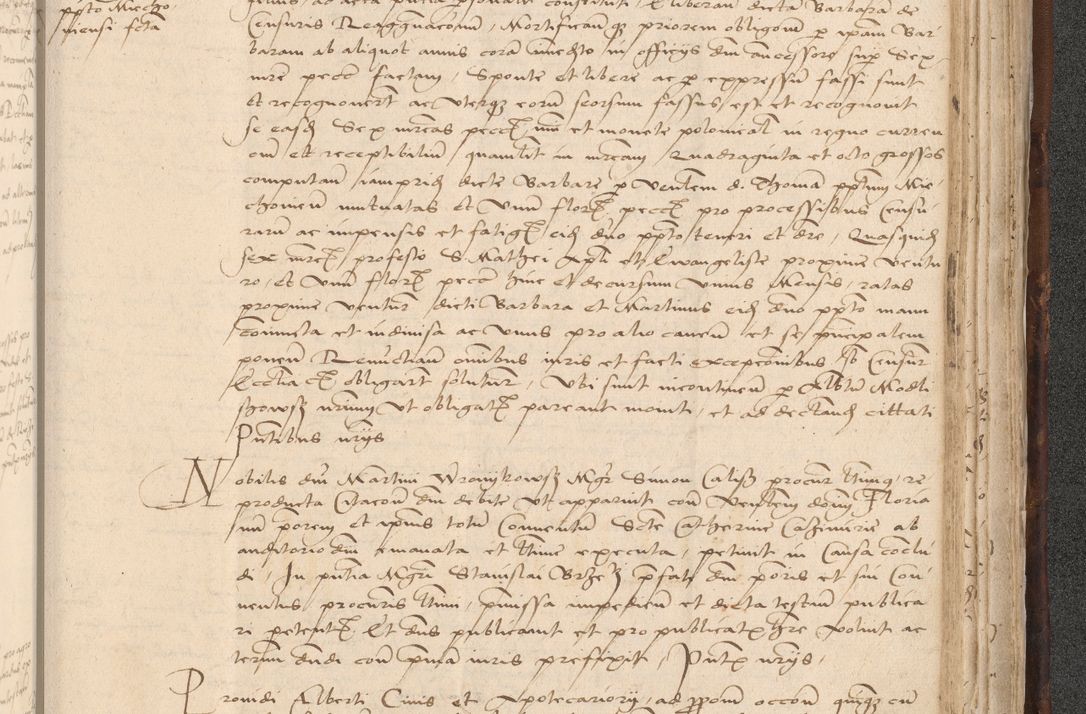 Zdjęcie nr 941 dla obiektu archiwalnego: INRI. Acta actorum, obligacionum et sentenciarum tam interlocutoriarum quam diffinitivarum coram reverendo patre ac egregio viro domino Jacobo Erciss[o]wski decretorum doctorem, canonico et officiali generali Cracoviensi ad annum Domini 1528, indicionem primam, pontificatus sanctissimi in Christo patris et domini domini Clementis divina probidendcia pape seprtimi, annum quintum, per Stanislaum de Mordi legalem consistorii notarium omine felici inchoantur