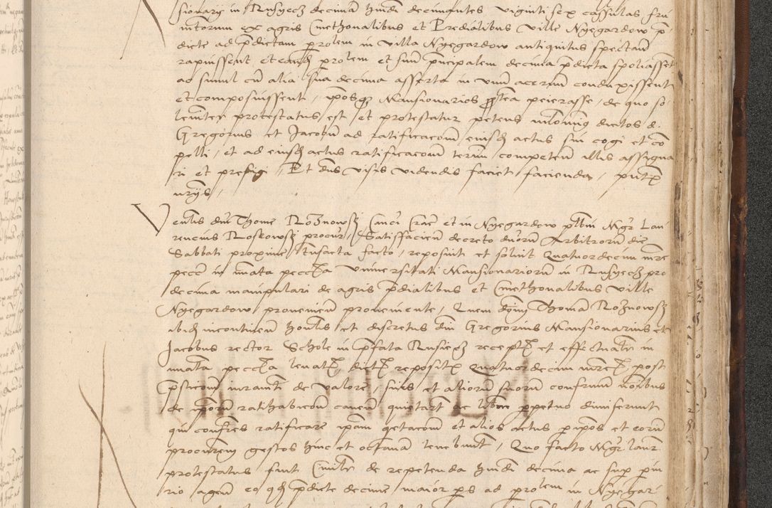 Zdjęcie nr 939 dla obiektu archiwalnego: INRI. Acta actorum, obligacionum et sentenciarum tam interlocutoriarum quam diffinitivarum coram reverendo patre ac egregio viro domino Jacobo Erciss[o]wski decretorum doctorem, canonico et officiali generali Cracoviensi ad annum Domini 1528, indicionem primam, pontificatus sanctissimi in Christo patris et domini domini Clementis divina probidendcia pape seprtimi, annum quintum, per Stanislaum de Mordi legalem consistorii notarium omine felici inchoantur