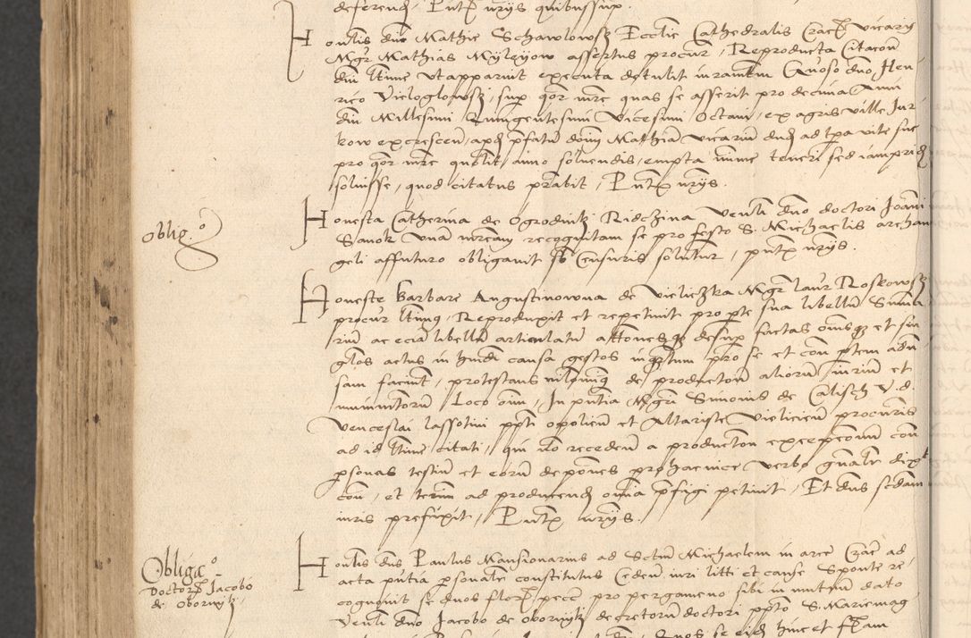 Zdjęcie nr 930 dla obiektu archiwalnego: INRI. Acta actorum, obligacionum et sentenciarum tam interlocutoriarum quam diffinitivarum coram reverendo patre ac egregio viro domino Jacobo Erciss[o]wski decretorum doctorem, canonico et officiali generali Cracoviensi ad annum Domini 1528, indicionem primam, pontificatus sanctissimi in Christo patris et domini domini Clementis divina probidendcia pape seprtimi, annum quintum, per Stanislaum de Mordi legalem consistorii notarium omine felici inchoantur