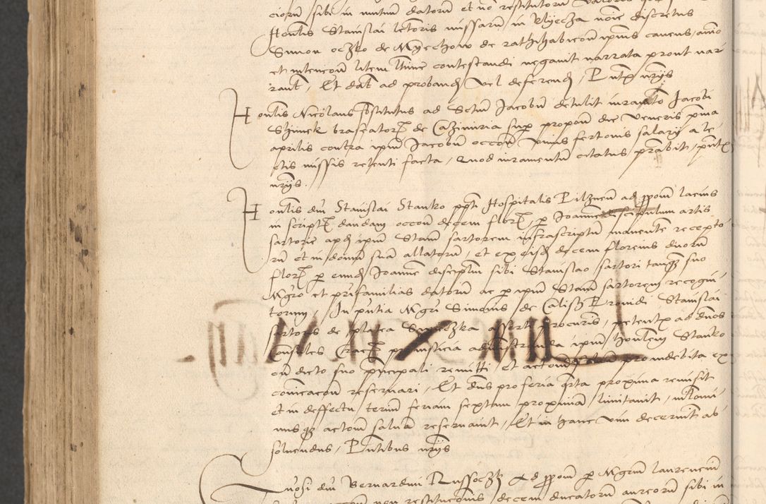 Zdjęcie nr 916 dla obiektu archiwalnego: INRI. Acta actorum, obligacionum et sentenciarum tam interlocutoriarum quam diffinitivarum coram reverendo patre ac egregio viro domino Jacobo Erciss[o]wski decretorum doctorem, canonico et officiali generali Cracoviensi ad annum Domini 1528, indicionem primam, pontificatus sanctissimi in Christo patris et domini domini Clementis divina probidendcia pape seprtimi, annum quintum, per Stanislaum de Mordi legalem consistorii notarium omine felici inchoantur