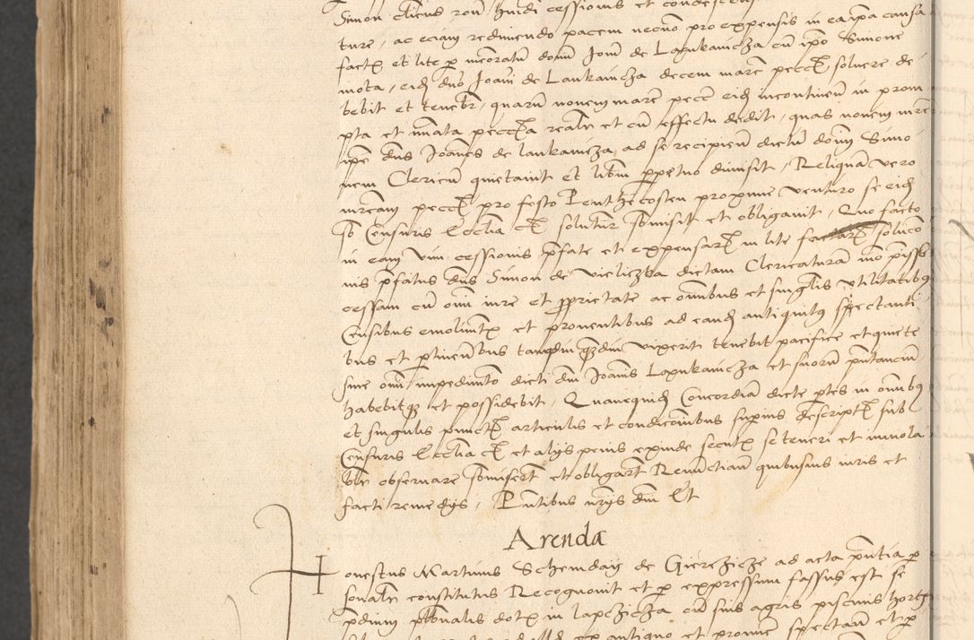 Zdjęcie nr 910 dla obiektu archiwalnego: INRI. Acta actorum, obligacionum et sentenciarum tam interlocutoriarum quam diffinitivarum coram reverendo patre ac egregio viro domino Jacobo Erciss[o]wski decretorum doctorem, canonico et officiali generali Cracoviensi ad annum Domini 1528, indicionem primam, pontificatus sanctissimi in Christo patris et domini domini Clementis divina probidendcia pape seprtimi, annum quintum, per Stanislaum de Mordi legalem consistorii notarium omine felici inchoantur
