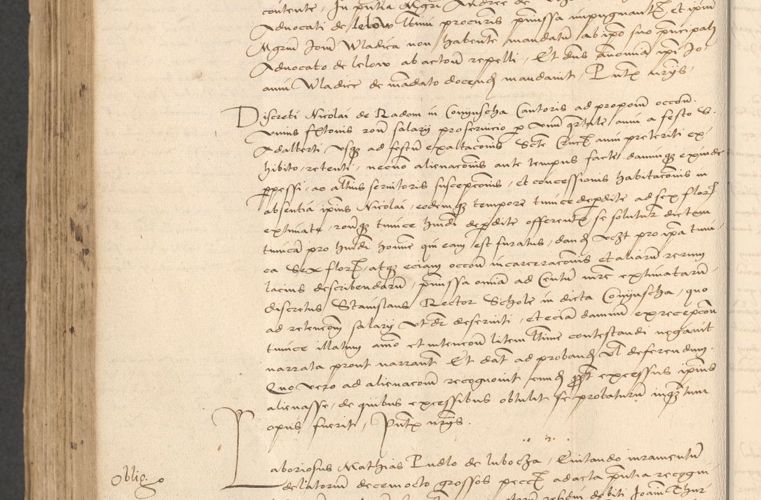Zdjęcie nr 908 dla obiektu archiwalnego: INRI. Acta actorum, obligacionum et sentenciarum tam interlocutoriarum quam diffinitivarum coram reverendo patre ac egregio viro domino Jacobo Erciss[o]wski decretorum doctorem, canonico et officiali generali Cracoviensi ad annum Domini 1528, indicionem primam, pontificatus sanctissimi in Christo patris et domini domini Clementis divina probidendcia pape seprtimi, annum quintum, per Stanislaum de Mordi legalem consistorii notarium omine felici inchoantur