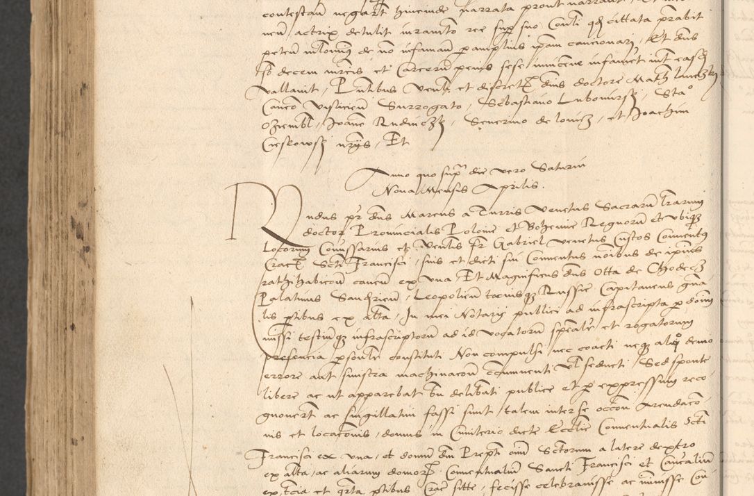 Zdjęcie nr 904 dla obiektu archiwalnego: INRI. Acta actorum, obligacionum et sentenciarum tam interlocutoriarum quam diffinitivarum coram reverendo patre ac egregio viro domino Jacobo Erciss[o]wski decretorum doctorem, canonico et officiali generali Cracoviensi ad annum Domini 1528, indicionem primam, pontificatus sanctissimi in Christo patris et domini domini Clementis divina probidendcia pape seprtimi, annum quintum, per Stanislaum de Mordi legalem consistorii notarium omine felici inchoantur