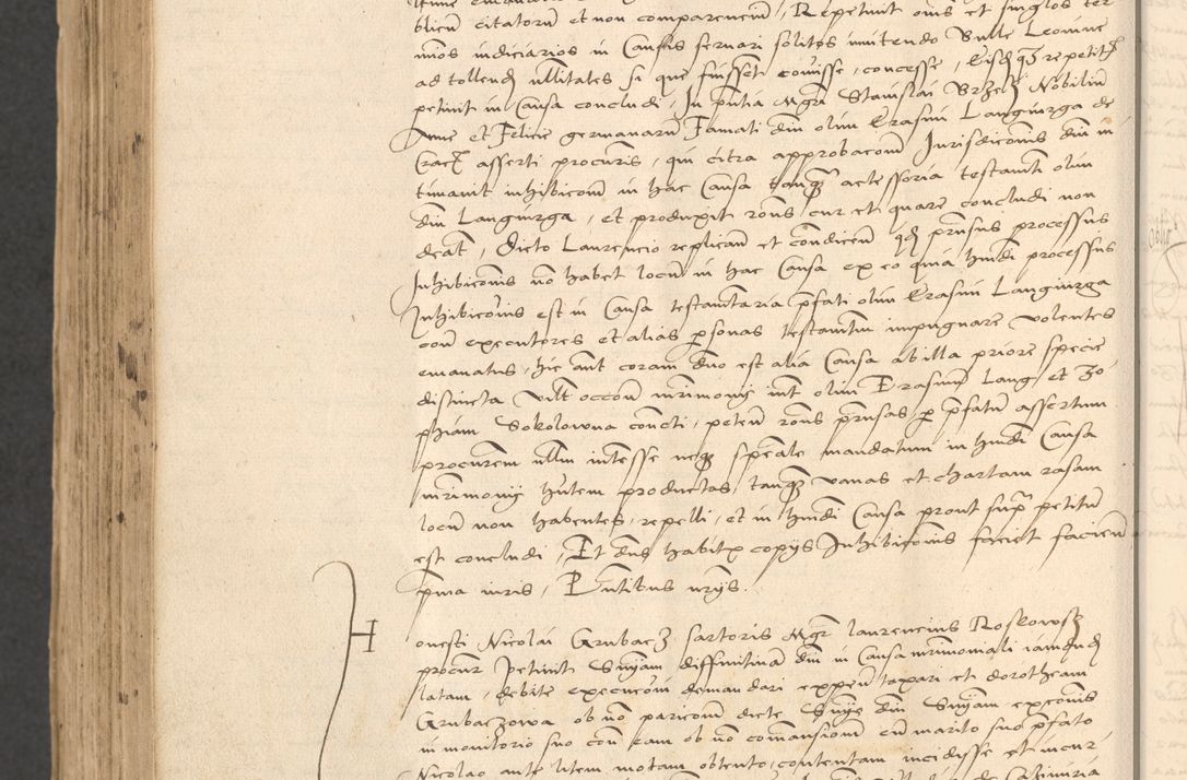 Zdjęcie nr 896 dla obiektu archiwalnego: INRI. Acta actorum, obligacionum et sentenciarum tam interlocutoriarum quam diffinitivarum coram reverendo patre ac egregio viro domino Jacobo Erciss[o]wski decretorum doctorem, canonico et officiali generali Cracoviensi ad annum Domini 1528, indicionem primam, pontificatus sanctissimi in Christo patris et domini domini Clementis divina probidendcia pape seprtimi, annum quintum, per Stanislaum de Mordi legalem consistorii notarium omine felici inchoantur