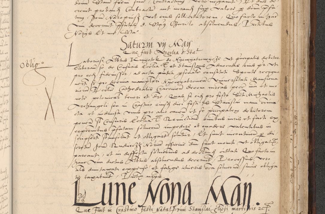 Zdjęcie nr 897 dla obiektu archiwalnego: INRI. Acta actorum, obligacionum et sentenciarum tam interlocutoriarum quam diffinitivarum coram reverendo patre ac egregio viro domino Jacobo Erciss[o]wski decretorum doctorem, canonico et officiali generali Cracoviensi ad annum Domini 1528, indicionem primam, pontificatus sanctissimi in Christo patris et domini domini Clementis divina probidendcia pape seprtimi, annum quintum, per Stanislaum de Mordi legalem consistorii notarium omine felici inchoantur
