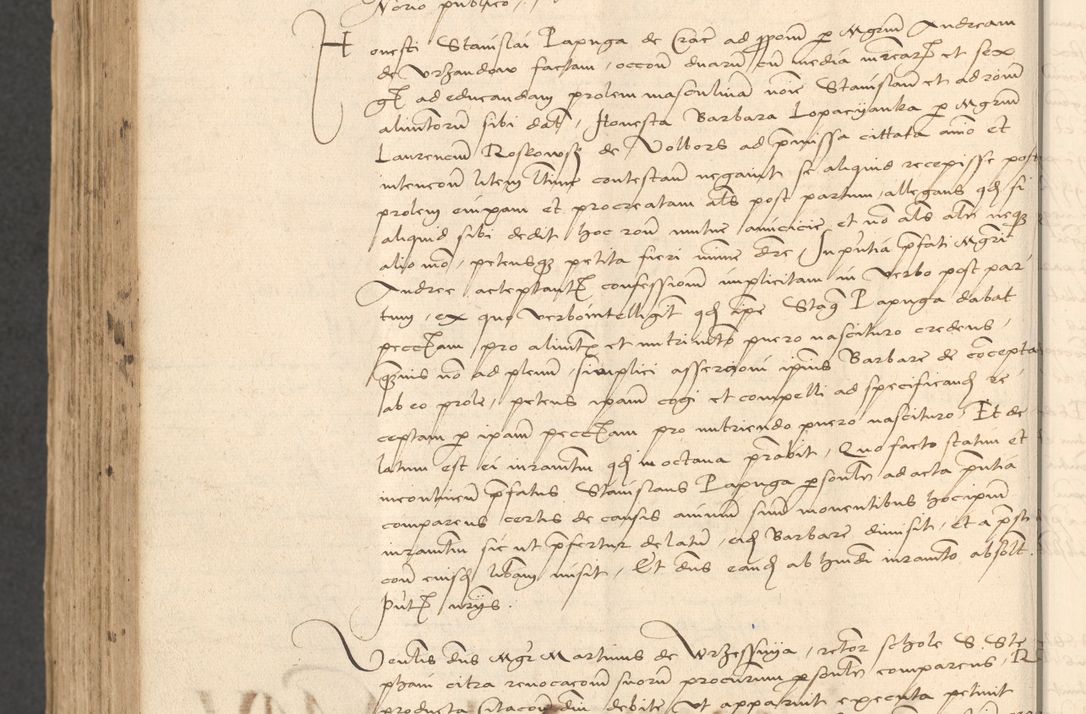 Zdjęcie nr 894 dla obiektu archiwalnego: INRI. Acta actorum, obligacionum et sentenciarum tam interlocutoriarum quam diffinitivarum coram reverendo patre ac egregio viro domino Jacobo Erciss[o]wski decretorum doctorem, canonico et officiali generali Cracoviensi ad annum Domini 1528, indicionem primam, pontificatus sanctissimi in Christo patris et domini domini Clementis divina probidendcia pape seprtimi, annum quintum, per Stanislaum de Mordi legalem consistorii notarium omine felici inchoantur
