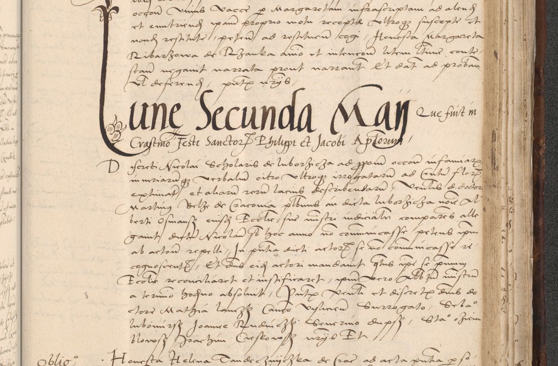 Zdjęcie nr 891 dla obiektu archiwalnego: INRI. Acta actorum, obligacionum et sentenciarum tam interlocutoriarum quam diffinitivarum coram reverendo patre ac egregio viro domino Jacobo Erciss[o]wski decretorum doctorem, canonico et officiali generali Cracoviensi ad annum Domini 1528, indicionem primam, pontificatus sanctissimi in Christo patris et domini domini Clementis divina probidendcia pape seprtimi, annum quintum, per Stanislaum de Mordi legalem consistorii notarium omine felici inchoantur