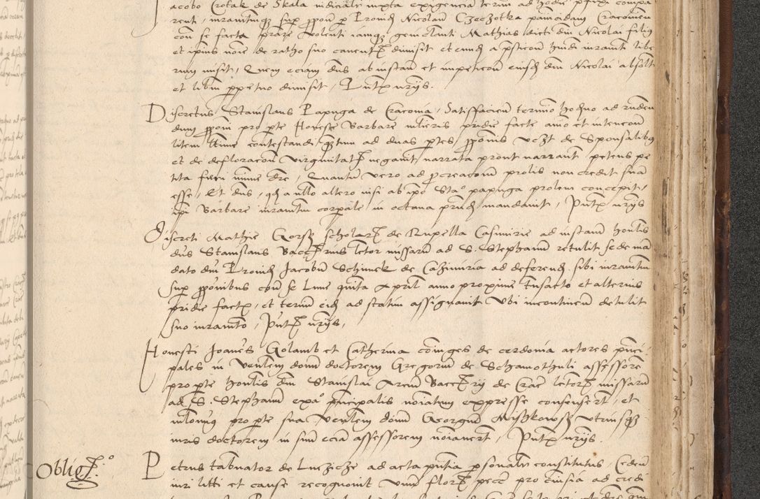 Zdjęcie nr 889 dla obiektu archiwalnego: INRI. Acta actorum, obligacionum et sentenciarum tam interlocutoriarum quam diffinitivarum coram reverendo patre ac egregio viro domino Jacobo Erciss[o]wski decretorum doctorem, canonico et officiali generali Cracoviensi ad annum Domini 1528, indicionem primam, pontificatus sanctissimi in Christo patris et domini domini Clementis divina probidendcia pape seprtimi, annum quintum, per Stanislaum de Mordi legalem consistorii notarium omine felici inchoantur