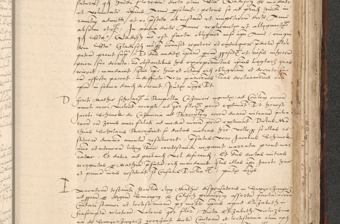 Zdjęcie nr 887 dla obiektu archiwalnego: INRI. Acta actorum, obligacionum et sentenciarum tam interlocutoriarum quam diffinitivarum coram reverendo patre ac egregio viro domino Jacobo Erciss[o]wski decretorum doctorem, canonico et officiali generali Cracoviensi ad annum Domini 1528, indicionem primam, pontificatus sanctissimi in Christo patris et domini domini Clementis divina probidendcia pape seprtimi, annum quintum, per Stanislaum de Mordi legalem consistorii notarium omine felici inchoantur