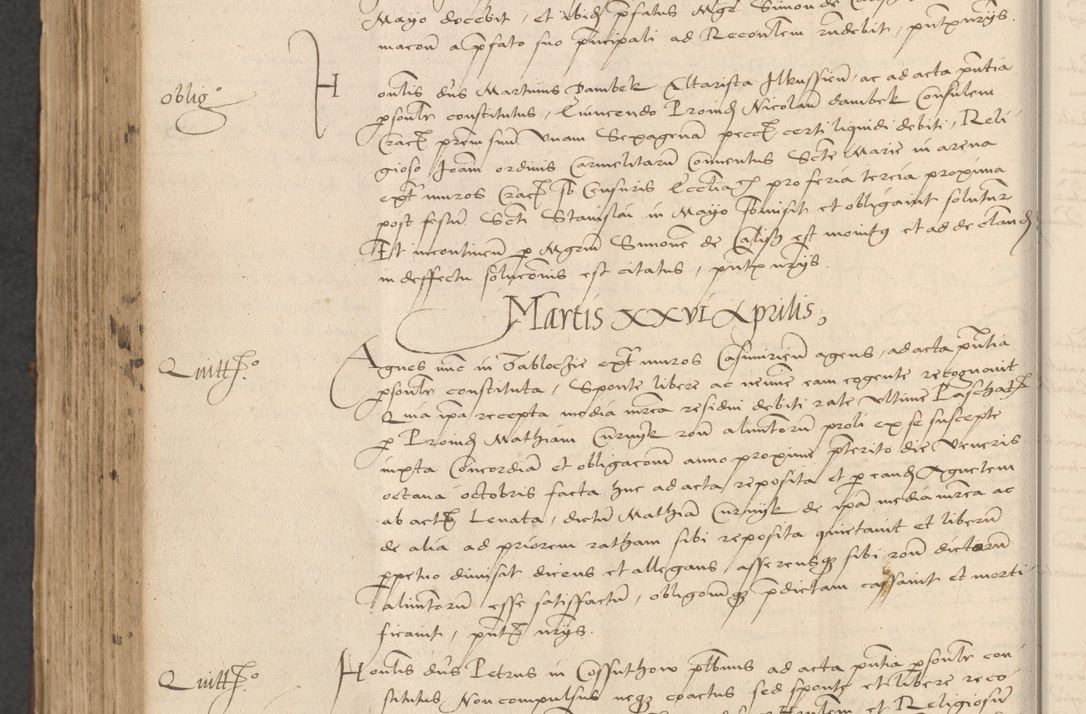Zdjęcie nr 884 dla obiektu archiwalnego: INRI. Acta actorum, obligacionum et sentenciarum tam interlocutoriarum quam diffinitivarum coram reverendo patre ac egregio viro domino Jacobo Erciss[o]wski decretorum doctorem, canonico et officiali generali Cracoviensi ad annum Domini 1528, indicionem primam, pontificatus sanctissimi in Christo patris et domini domini Clementis divina probidendcia pape seprtimi, annum quintum, per Stanislaum de Mordi legalem consistorii notarium omine felici inchoantur