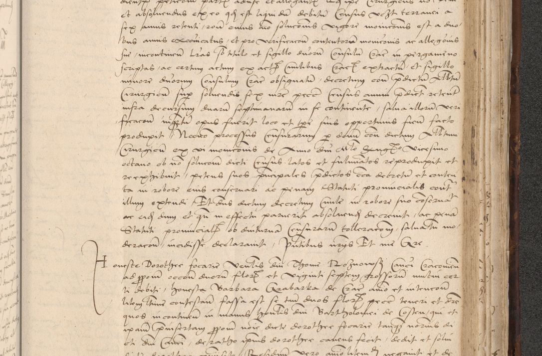 Zdjęcie nr 871 dla obiektu archiwalnego: INRI. Acta actorum, obligacionum et sentenciarum tam interlocutoriarum quam diffinitivarum coram reverendo patre ac egregio viro domino Jacobo Erciss[o]wski decretorum doctorem, canonico et officiali generali Cracoviensi ad annum Domini 1528, indicionem primam, pontificatus sanctissimi in Christo patris et domini domini Clementis divina probidendcia pape seprtimi, annum quintum, per Stanislaum de Mordi legalem consistorii notarium omine felici inchoantur