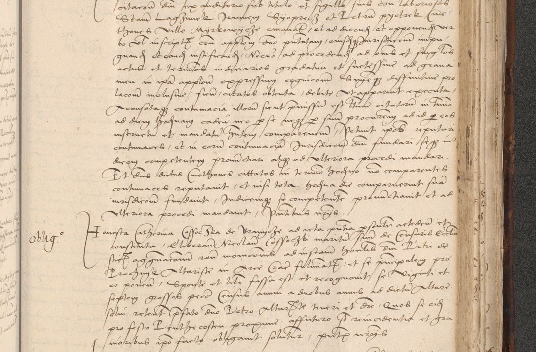 Zdjęcie nr 869 dla obiektu archiwalnego: INRI. Acta actorum, obligacionum et sentenciarum tam interlocutoriarum quam diffinitivarum coram reverendo patre ac egregio viro domino Jacobo Erciss[o]wski decretorum doctorem, canonico et officiali generali Cracoviensi ad annum Domini 1528, indicionem primam, pontificatus sanctissimi in Christo patris et domini domini Clementis divina probidendcia pape seprtimi, annum quintum, per Stanislaum de Mordi legalem consistorii notarium omine felici inchoantur