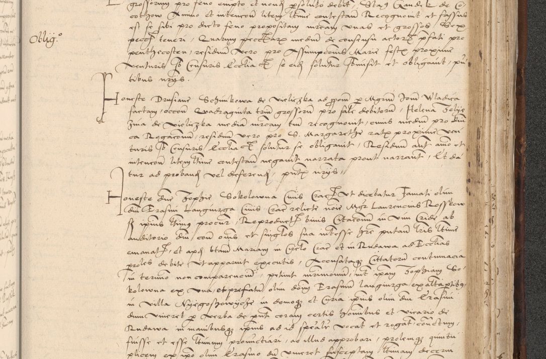 Zdjęcie nr 861 dla obiektu archiwalnego: INRI. Acta actorum, obligacionum et sentenciarum tam interlocutoriarum quam diffinitivarum coram reverendo patre ac egregio viro domino Jacobo Erciss[o]wski decretorum doctorem, canonico et officiali generali Cracoviensi ad annum Domini 1528, indicionem primam, pontificatus sanctissimi in Christo patris et domini domini Clementis divina probidendcia pape seprtimi, annum quintum, per Stanislaum de Mordi legalem consistorii notarium omine felici inchoantur