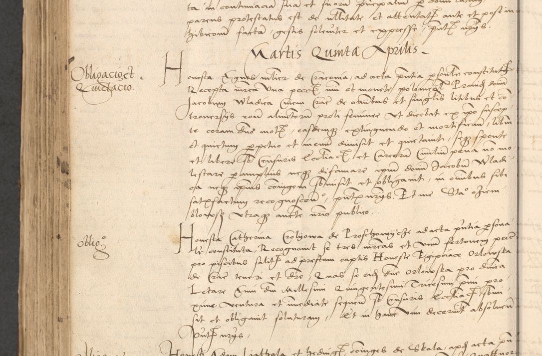 Zdjęcie nr 856 dla obiektu archiwalnego: INRI. Acta actorum, obligacionum et sentenciarum tam interlocutoriarum quam diffinitivarum coram reverendo patre ac egregio viro domino Jacobo Erciss[o]wski decretorum doctorem, canonico et officiali generali Cracoviensi ad annum Domini 1528, indicionem primam, pontificatus sanctissimi in Christo patris et domini domini Clementis divina probidendcia pape seprtimi, annum quintum, per Stanislaum de Mordi legalem consistorii notarium omine felici inchoantur