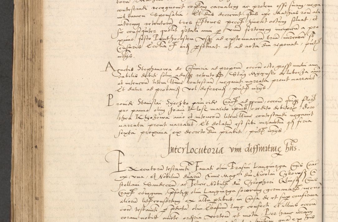 Zdjęcie nr 854 dla obiektu archiwalnego: INRI. Acta actorum, obligacionum et sentenciarum tam interlocutoriarum quam diffinitivarum coram reverendo patre ac egregio viro domino Jacobo Erciss[o]wski decretorum doctorem, canonico et officiali generali Cracoviensi ad annum Domini 1528, indicionem primam, pontificatus sanctissimi in Christo patris et domini domini Clementis divina probidendcia pape seprtimi, annum quintum, per Stanislaum de Mordi legalem consistorii notarium omine felici inchoantur