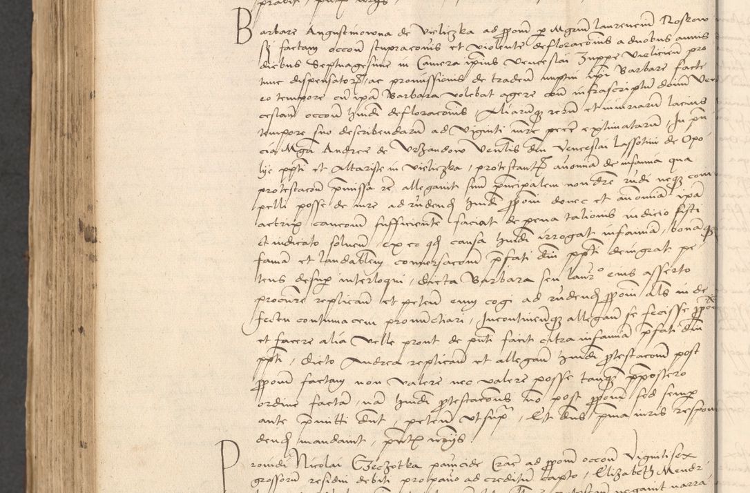 Zdjęcie nr 852 dla obiektu archiwalnego: INRI. Acta actorum, obligacionum et sentenciarum tam interlocutoriarum quam diffinitivarum coram reverendo patre ac egregio viro domino Jacobo Erciss[o]wski decretorum doctorem, canonico et officiali generali Cracoviensi ad annum Domini 1528, indicionem primam, pontificatus sanctissimi in Christo patris et domini domini Clementis divina probidendcia pape seprtimi, annum quintum, per Stanislaum de Mordi legalem consistorii notarium omine felici inchoantur