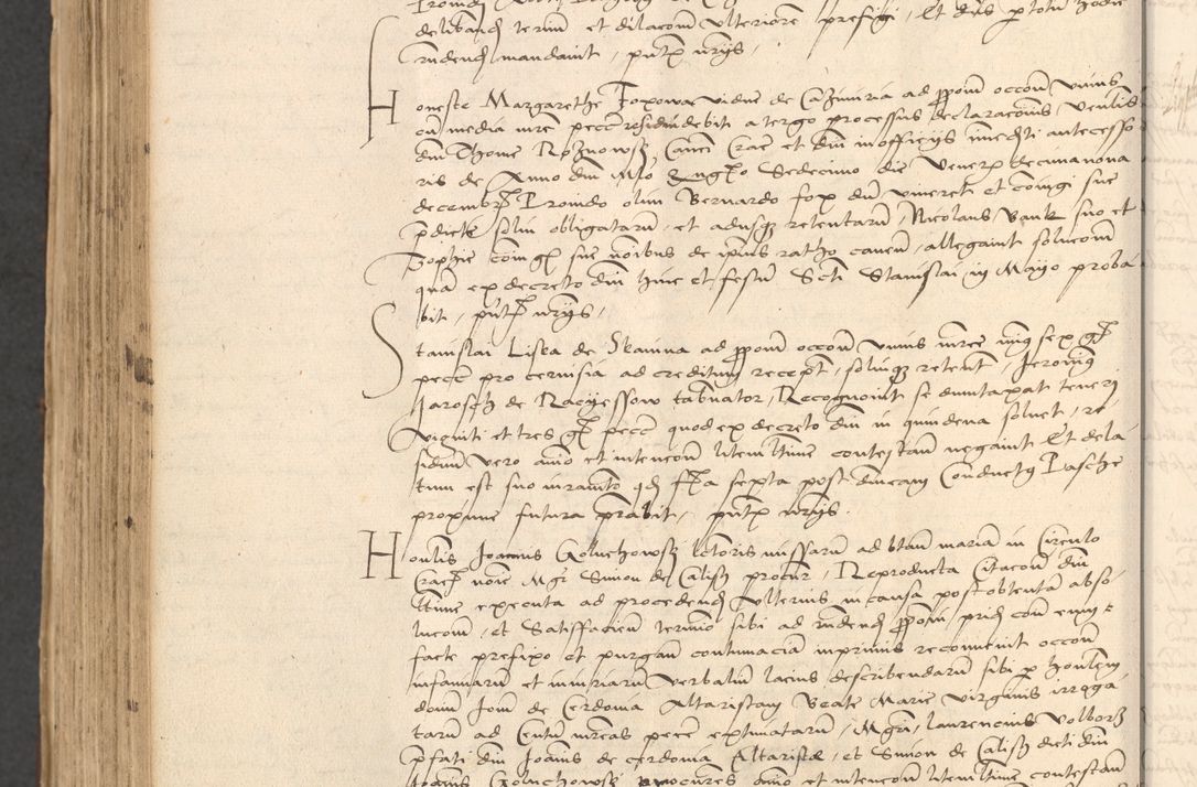 Zdjęcie nr 850 dla obiektu archiwalnego: INRI. Acta actorum, obligacionum et sentenciarum tam interlocutoriarum quam diffinitivarum coram reverendo patre ac egregio viro domino Jacobo Erciss[o]wski decretorum doctorem, canonico et officiali generali Cracoviensi ad annum Domini 1528, indicionem primam, pontificatus sanctissimi in Christo patris et domini domini Clementis divina probidendcia pape seprtimi, annum quintum, per Stanislaum de Mordi legalem consistorii notarium omine felici inchoantur