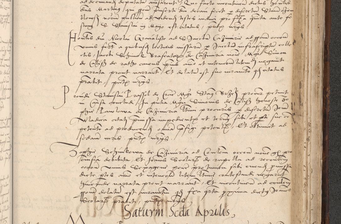 Zdjęcie nr 847 dla obiektu archiwalnego: INRI. Acta actorum, obligacionum et sentenciarum tam interlocutoriarum quam diffinitivarum coram reverendo patre ac egregio viro domino Jacobo Erciss[o]wski decretorum doctorem, canonico et officiali generali Cracoviensi ad annum Domini 1528, indicionem primam, pontificatus sanctissimi in Christo patris et domini domini Clementis divina probidendcia pape seprtimi, annum quintum, per Stanislaum de Mordi legalem consistorii notarium omine felici inchoantur