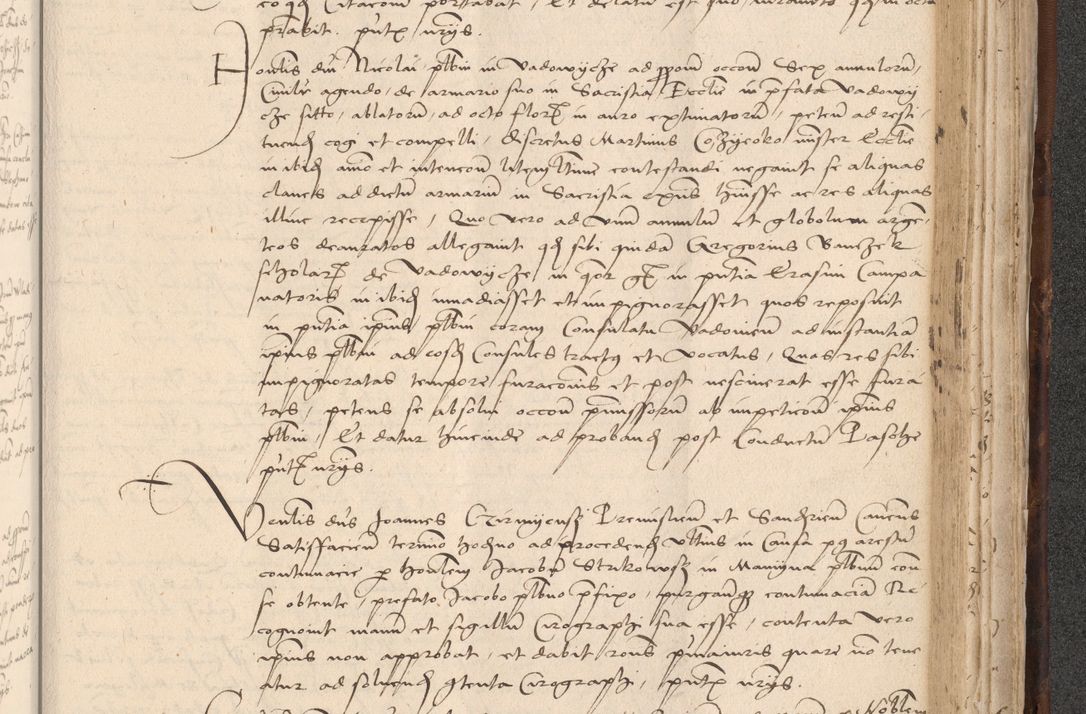 Zdjęcie nr 845 dla obiektu archiwalnego: INRI. Acta actorum, obligacionum et sentenciarum tam interlocutoriarum quam diffinitivarum coram reverendo patre ac egregio viro domino Jacobo Erciss[o]wski decretorum doctorem, canonico et officiali generali Cracoviensi ad annum Domini 1528, indicionem primam, pontificatus sanctissimi in Christo patris et domini domini Clementis divina probidendcia pape seprtimi, annum quintum, per Stanislaum de Mordi legalem consistorii notarium omine felici inchoantur