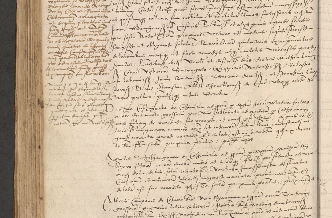 Zdjęcie nr 840 dla obiektu archiwalnego: INRI. Acta actorum, obligacionum et sentenciarum tam interlocutoriarum quam diffinitivarum coram reverendo patre ac egregio viro domino Jacobo Erciss[o]wski decretorum doctorem, canonico et officiali generali Cracoviensi ad annum Domini 1528, indicionem primam, pontificatus sanctissimi in Christo patris et domini domini Clementis divina probidendcia pape seprtimi, annum quintum, per Stanislaum de Mordi legalem consistorii notarium omine felici inchoantur