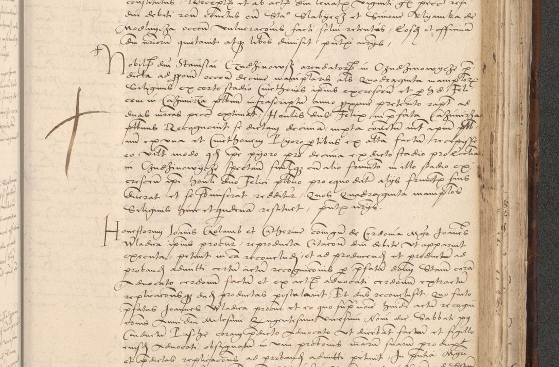 Zdjęcie nr 835 dla obiektu archiwalnego: INRI. Acta actorum, obligacionum et sentenciarum tam interlocutoriarum quam diffinitivarum coram reverendo patre ac egregio viro domino Jacobo Erciss[o]wski decretorum doctorem, canonico et officiali generali Cracoviensi ad annum Domini 1528, indicionem primam, pontificatus sanctissimi in Christo patris et domini domini Clementis divina probidendcia pape seprtimi, annum quintum, per Stanislaum de Mordi legalem consistorii notarium omine felici inchoantur