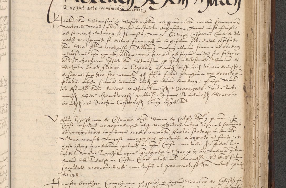 Zdjęcie nr 817 dla obiektu archiwalnego: INRI. Acta actorum, obligacionum et sentenciarum tam interlocutoriarum quam diffinitivarum coram reverendo patre ac egregio viro domino Jacobo Erciss[o]wski decretorum doctorem, canonico et officiali generali Cracoviensi ad annum Domini 1528, indicionem primam, pontificatus sanctissimi in Christo patris et domini domini Clementis divina probidendcia pape seprtimi, annum quintum, per Stanislaum de Mordi legalem consistorii notarium omine felici inchoantur