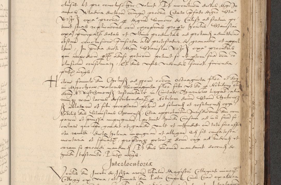 Zdjęcie nr 815 dla obiektu archiwalnego: INRI. Acta actorum, obligacionum et sentenciarum tam interlocutoriarum quam diffinitivarum coram reverendo patre ac egregio viro domino Jacobo Erciss[o]wski decretorum doctorem, canonico et officiali generali Cracoviensi ad annum Domini 1528, indicionem primam, pontificatus sanctissimi in Christo patris et domini domini Clementis divina probidendcia pape seprtimi, annum quintum, per Stanislaum de Mordi legalem consistorii notarium omine felici inchoantur
