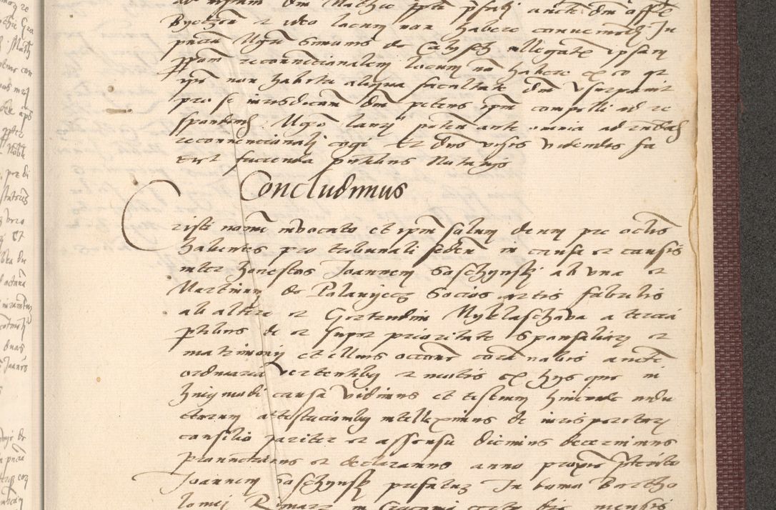 Zdjęcie nr 1103 dla obiektu archiwalnego: Acta actorum, obligacionum sententiarumque tam interlocutoriarum quam diffinitivarum coram reverendo domino Thoma Roschnowsky canonico et officiali Cracoviensi generali ad annum Domini 1534, indicione septima, pontificatus sanctissimi in Christo patris domini et domini Clementis pape septimi, anno ipsius undecimo vel alias, ut dicitur vacante sede apostolica feliciter continuantur